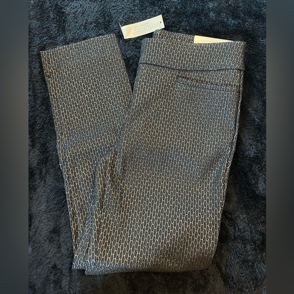 Chico’s So Slimming 360 Brigitte Leg Pants OOP 2 Petite NWT Blue & silver - Picture 4 of 4